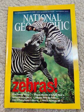 National Geographic Magazine Sept 2003 Zebras Issue Collectible Anup Manoj Shah